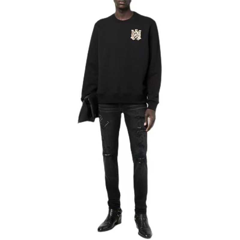 Designer Clothing Luxury Casual Fashion Denim Pants Amiiri Trendy 23ss Worn Black Cashew Flower Leather Slim Fit Mx2 Jeans for Men Women Distressed Ripped Skinny Mot
Designer Clothing Luxury Casual Fashion Denim Pants Amiiri Trendy 23ss Worn Black Cashew Flower Leather Slim Fit Mx2 Jeans for Men Women Distressed Ripped Skinny Mot