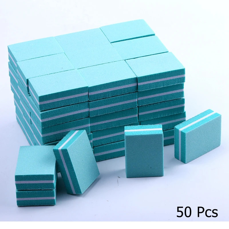 Nail Files 102550pcs lot Double-sided Mini Nail File Blocks Colorful Sponge Nail Polish Sanding Buffer Strips Polishing Manicure Tools 231123