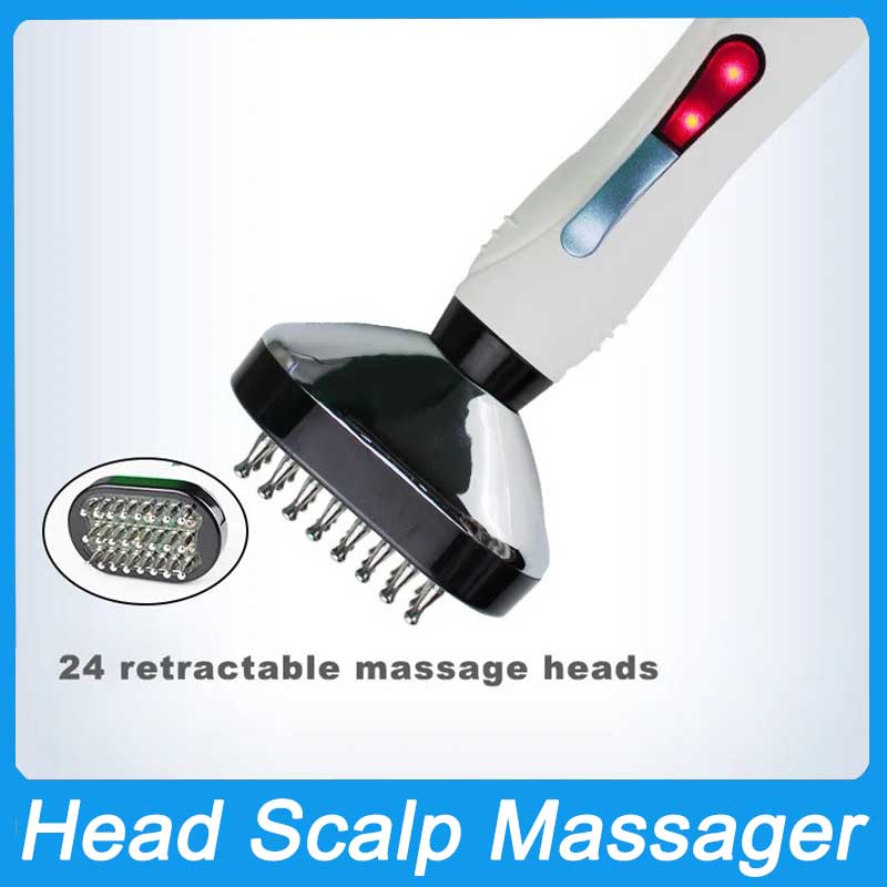 New Arrival 4in1 EMS Head Massage Machine Microcurrent Scalp Massager Dredging Meridian Hair Growth RF Vibration Red Light Neck Physiotherapy Body Rel