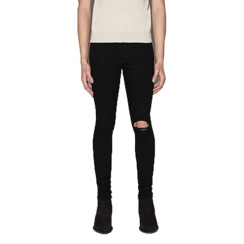 Designer Clothing Luxury Casual Fashion Denim Pants Amiiri Fashion Brand Black Knee Hole Jeans Men's Slim Fit Small Feet High Street Slp Knife Cut Beggar Pants
Designer Clothing Luxury Casual Fashion Denim Pants Amiiri Fashion Brand Black Knee Hole Jeans Men's Slim Fit Small Feet High Street Slp Knife Cut Beggar Pants