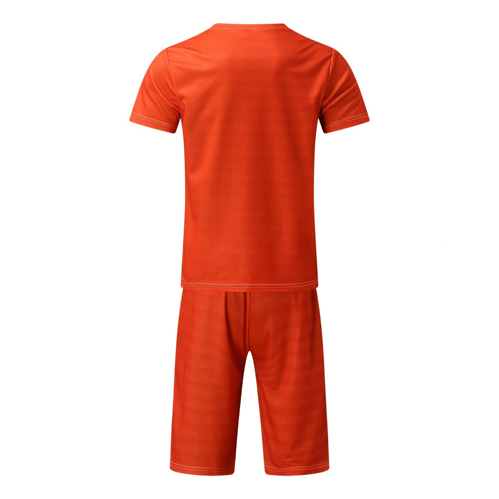 Men's Tracksuits Suit Modern Fit Men Summer Spring And Summer Striped Squares Tracksuit 2 Piece Outfits Short Sleeve T Shirts And Men S Slim Suit