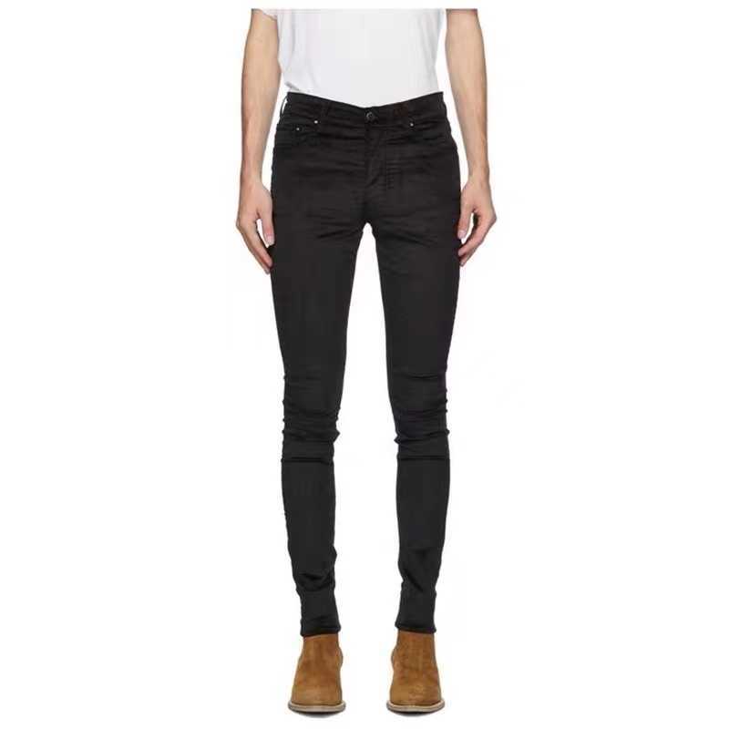 Designer Clothing Luxury Casual Fashion Denim Pants Amiiri Trendy Brand Wash Basic Fit Elastic Feet Slim Jeans for Mens Fashion Distressed Ripped Skinny Motocycle R, Black double knee puncture
Designer Clothing Luxury Casual Fashion Denim Pants Amiiri Trendy Brand Wash Basic Fit Elastic Feet Slim Jeans for Mens Fashion Distressed Ripped Skinny Motocycle R, Black double knee puncture