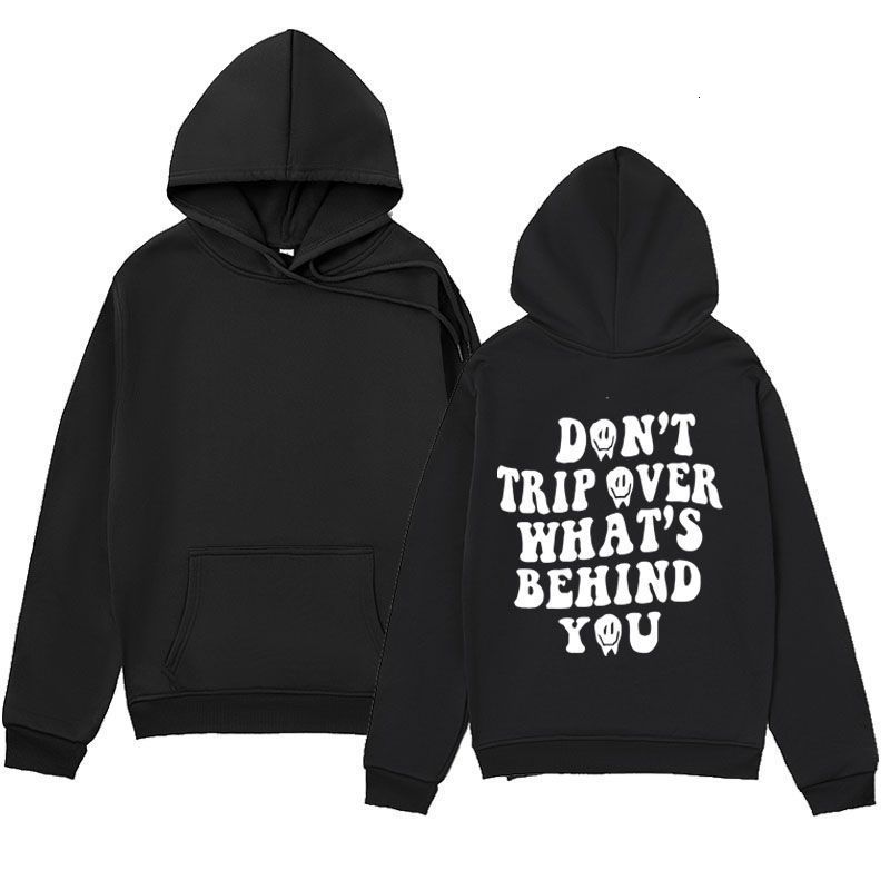 Women's Jackets Leisure 90s Girls and Boys 3D Letter Don't Go Beyond What's Behind You Y2K Gothic Couple Harajuku Women's Loose an