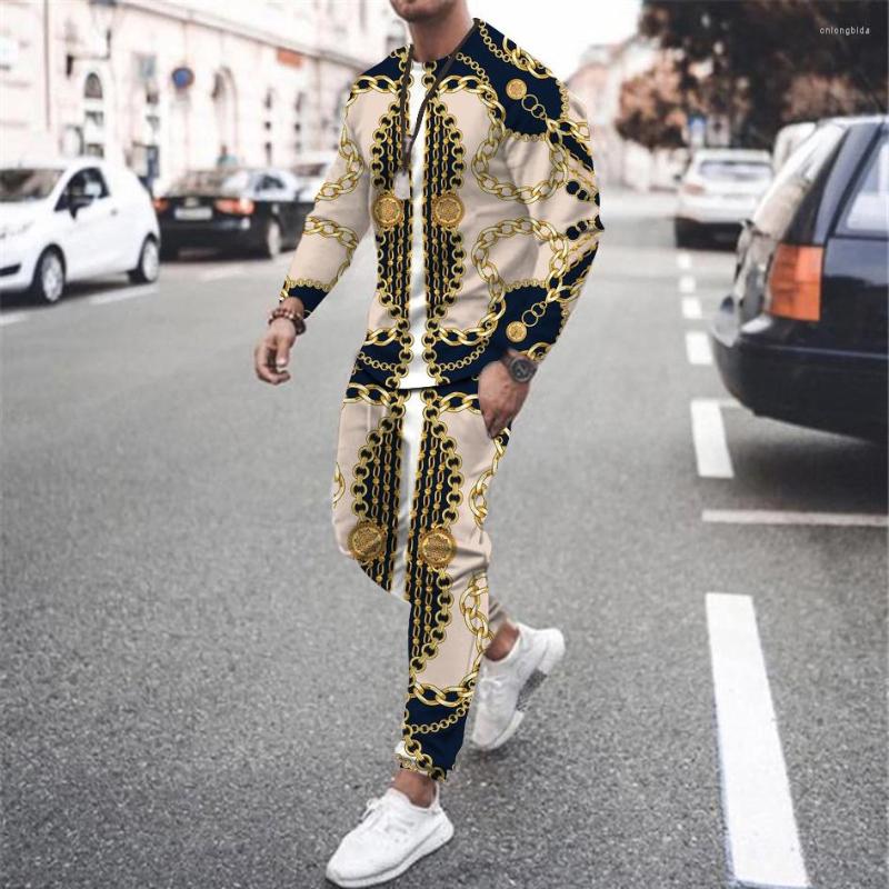 Mens Tracksuits Luxury Vintage Tshirts Joogers 3D Print Men Tracksuit Suit Tshirt Long Pants 2 Piece Sets Oversized Mens Summer Sleeve