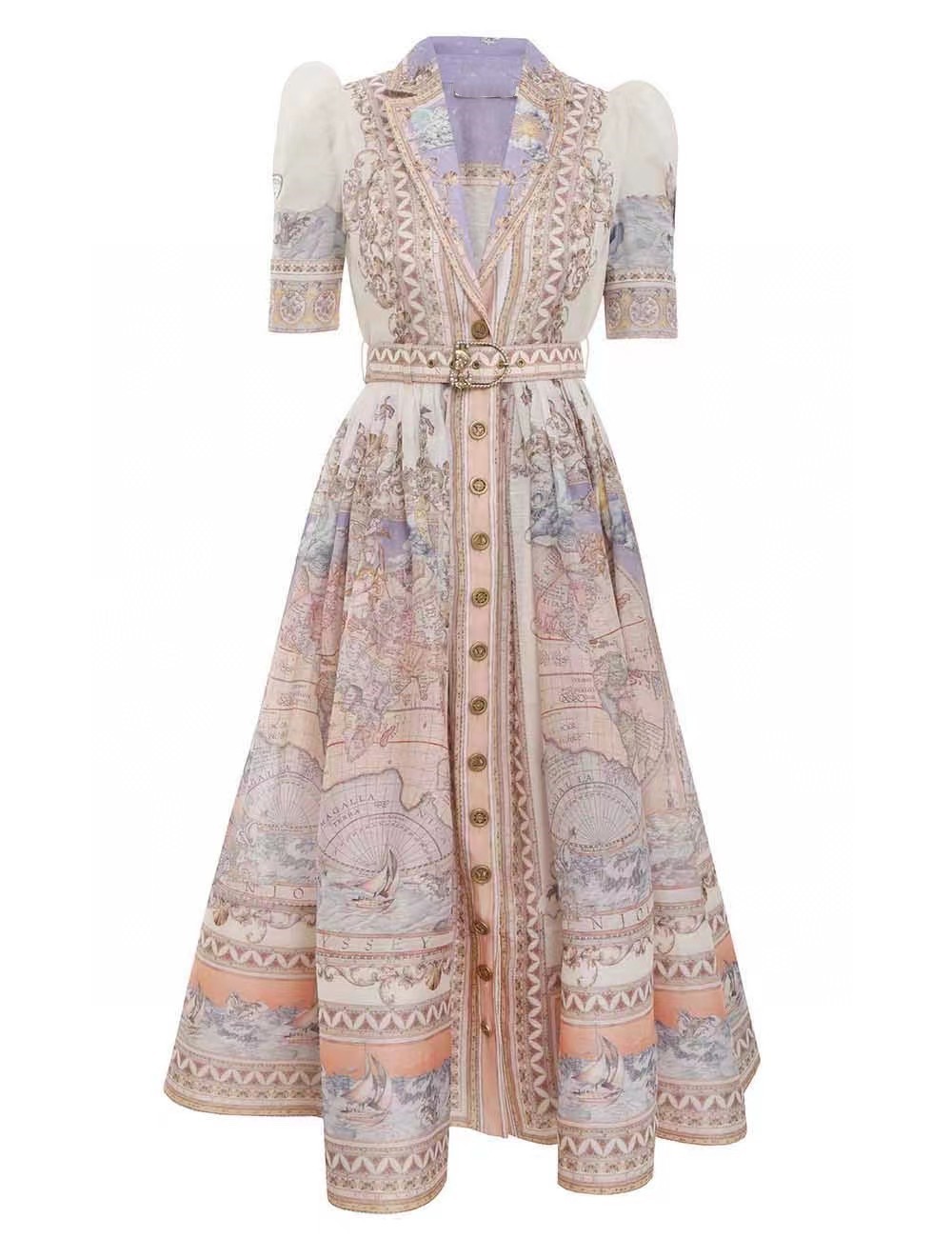 Runway Dresses 2023 Australian designer designed map printed court vintage Long dress, Multi
Runway Dresses 2023 Australian designer designed map printed court vintage Long dress, Multi