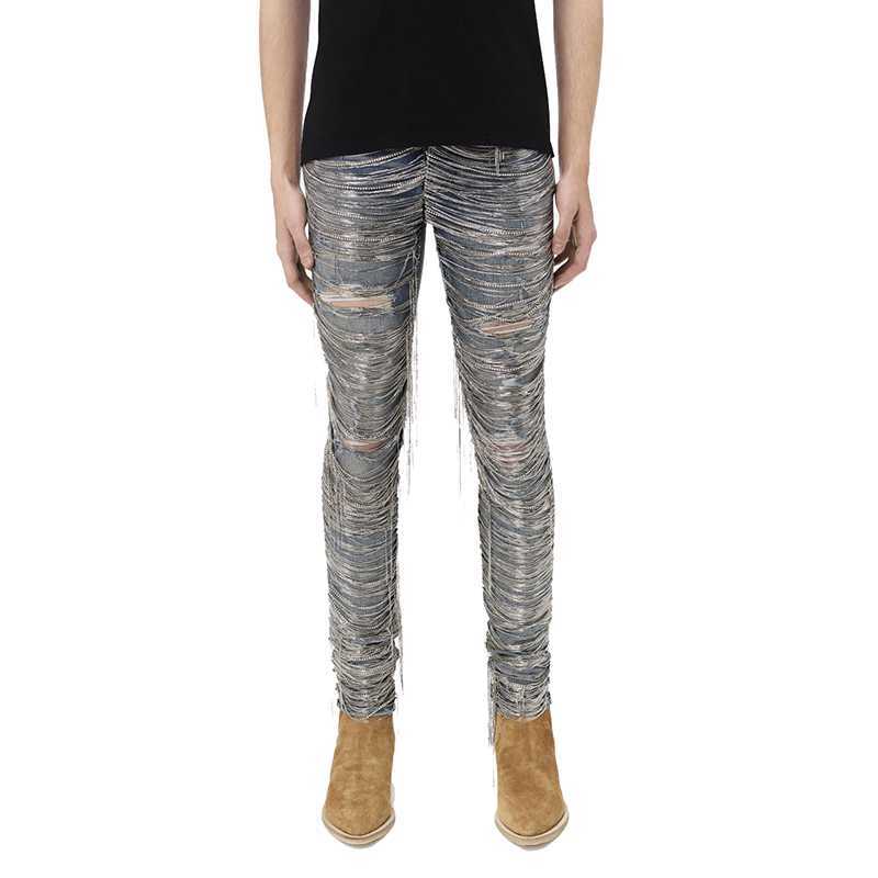 Designer Clothing Luxury Casual Fashion Denim Pants Amiiri High Street Slp Broken Chain Popular Slim Fit Small Foot Jeans Men's Trendy Long Pants, Light blue
Designer Clothing Luxury Casual Fashion Denim Pants Amiiri High Street Slp Broken Chain Popular Slim Fit Small Foot Jeans Men's Trendy Long Pants, Light blue
