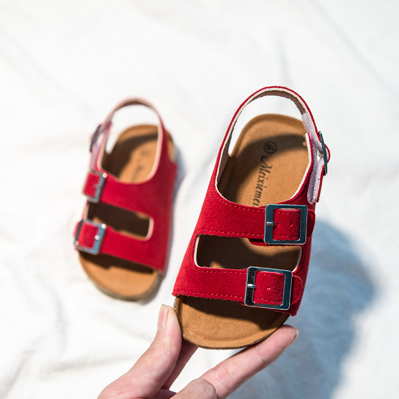 Kids Shoes Casual Sandals Beach Slippers Boys Girls Thick Bottoms Non-slip Children Youth Clogs Slipper Slides Kid Toddlers Shoe Hook & Loop Sand d43C