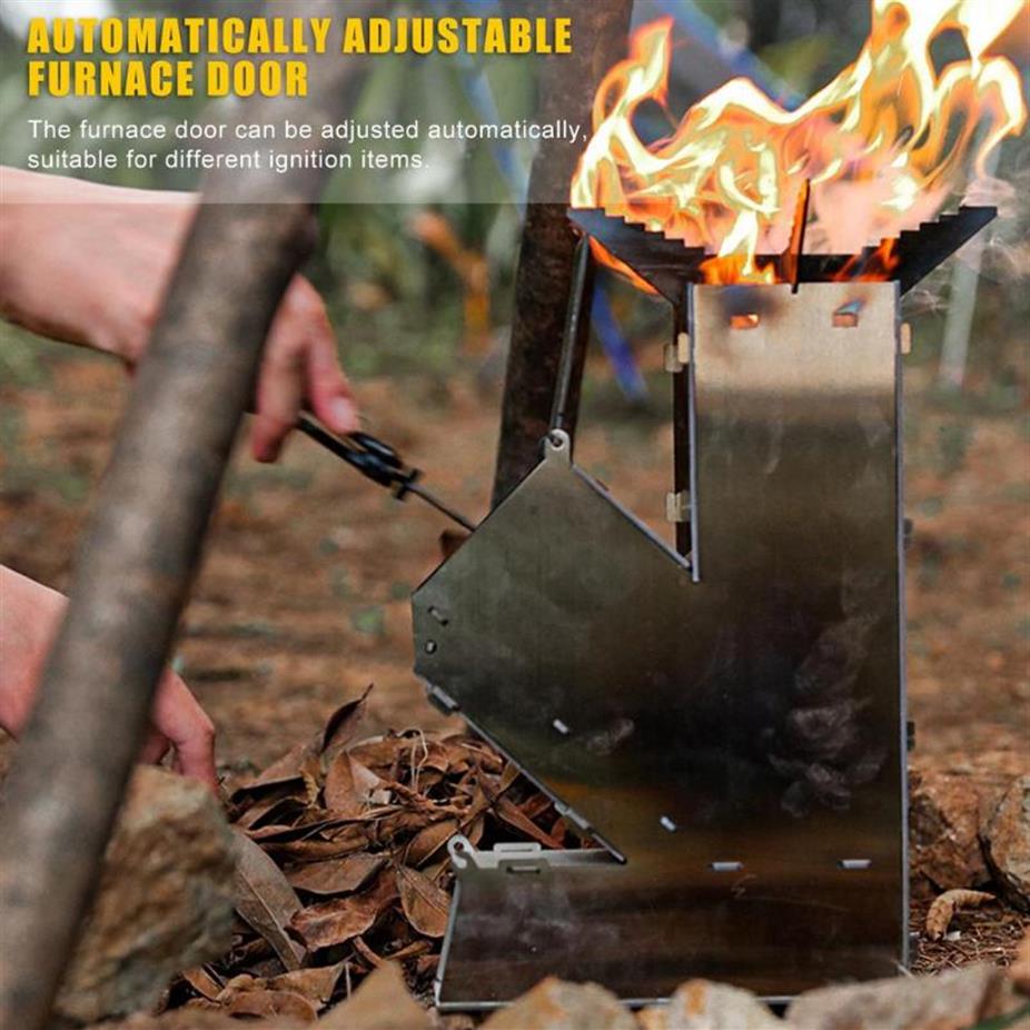 Outdoor Pads Portable Camping Stove Collapsible Wood Burning Burn Stainless Steel Rocket Stoves272R
Outdoor Pads Portable Camping Stove Collapsible Wood Burning Burn Stainless Steel Rocket Stoves272R
