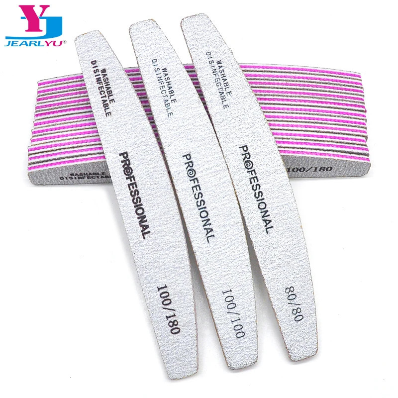 Nail Files 510 PcsLot Professional Nail Files For Manicure 80 100 180 Grey Boat Nail Polish File Emery Board Strong Sandpaper Nails File 231123