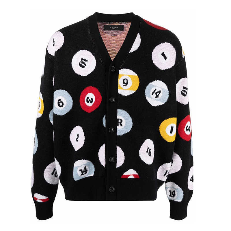Designer Clothing Luxury Casual Mens Sweaters Amiiri 22ss Letter Billiards Pattern Wool Knitwear Casual Loose Couple Cardigan Sweater Fashion, Shipping fee
Designer Clothing Luxury Casual Mens Sweaters Amiiri 22ss Letter Billiards Pattern Wool Knitwear Casual Loose Couple Cardigan Sweater Fashion, Shipping fee