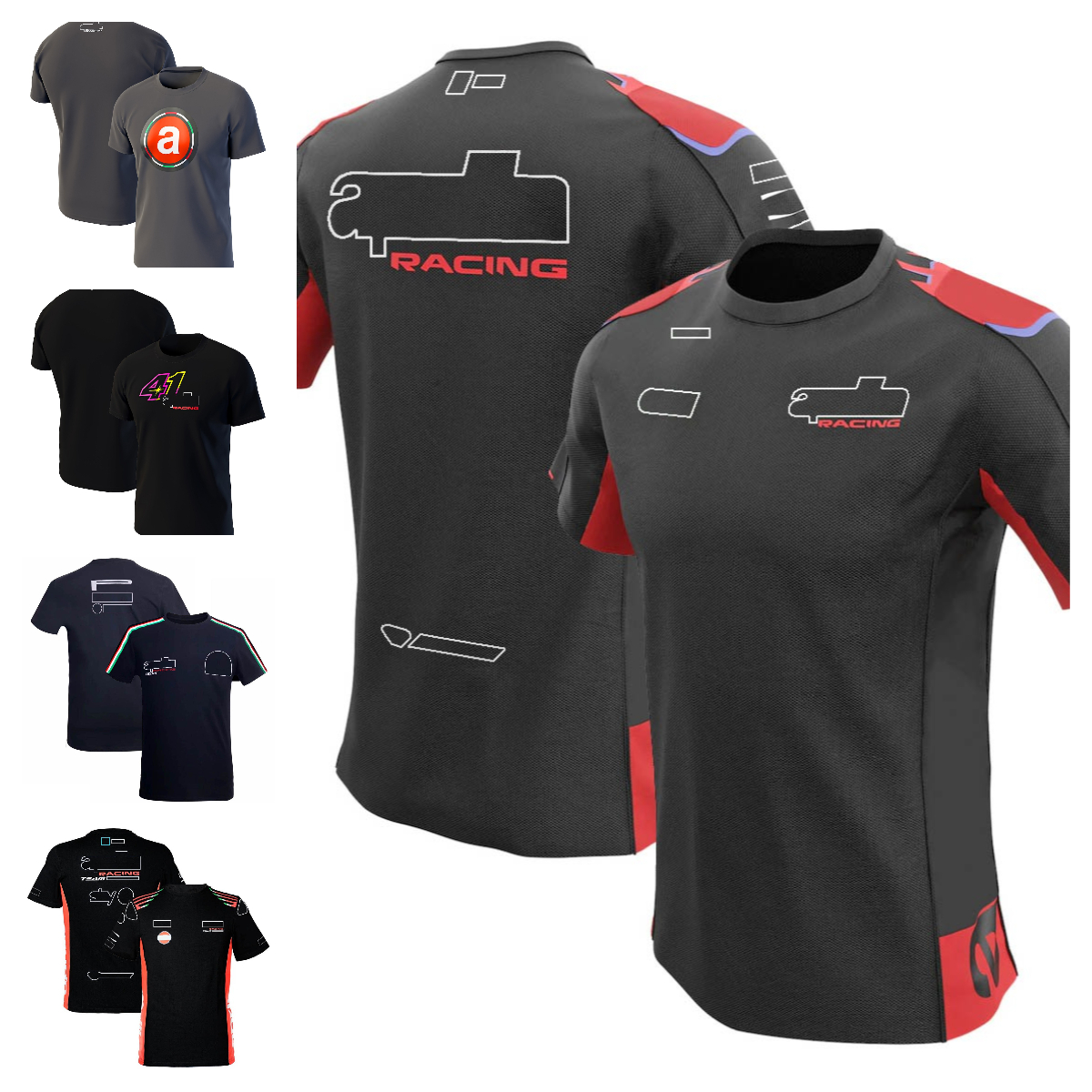 Summer motorcycle racing suit MOTO fans sportswear round neck quick-drying short-sleeved men's casual T-shirt