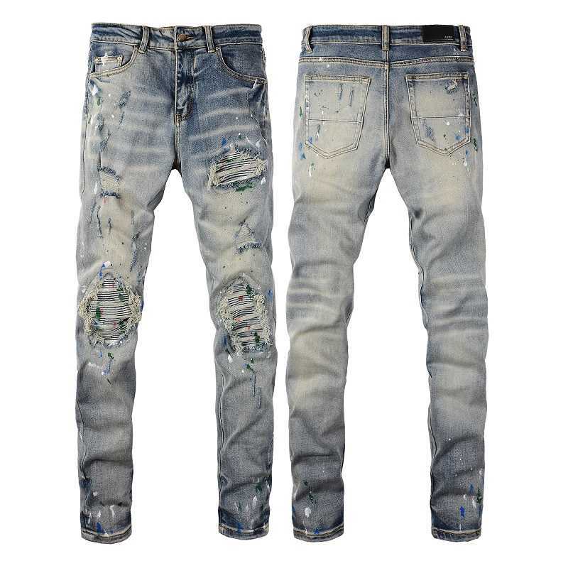 Designer Clothing Denim Pants Amiiri 2023 New Trend Fashion Slim Fit Small Foot Elastic Blue Jeans Men's Amiiri Fashion Brand Distressed Ripped Skinny Pants for sale, Light blue
Designer Clothing Denim Pants Amiiri 2023 New Trend Fashion Slim Fit Small Foot Elastic Blue Jeans Men's Amiiri Fashion Brand Distressed Ripped Skinny Pants for sale, Light blue