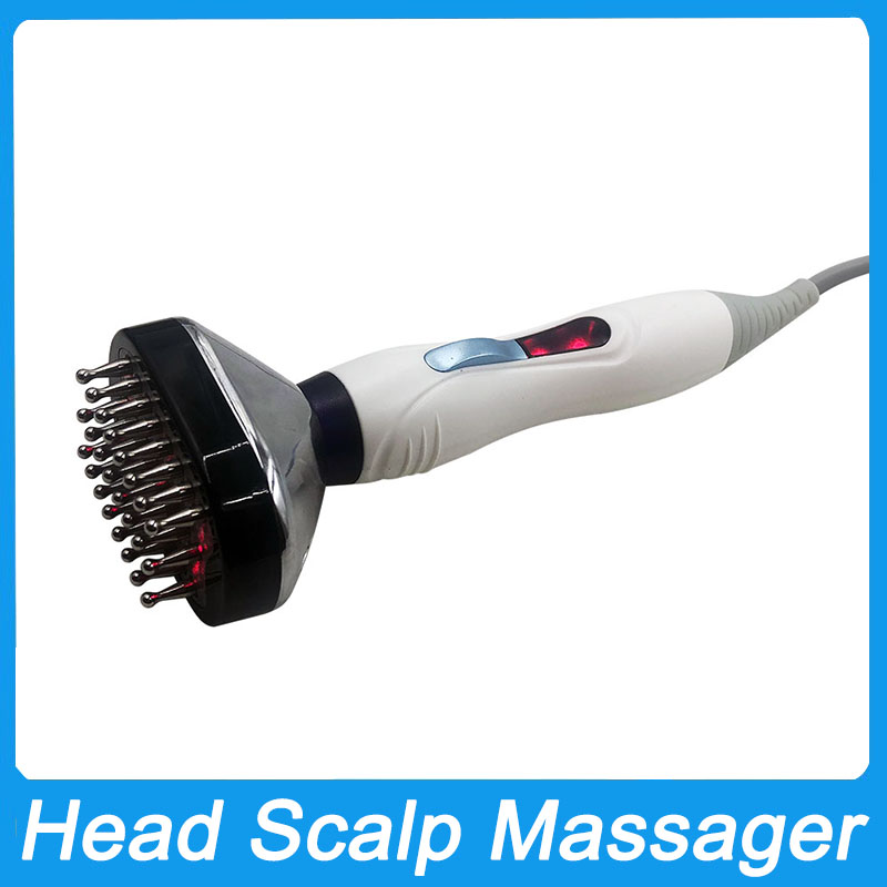 New Arrival 4in1 Head Scalp Massager RF BIO Microcurrent EMS Dredging Meridian Brush Hair Growth Comb Neck Physiotherapy Vibration Relaxation Health C