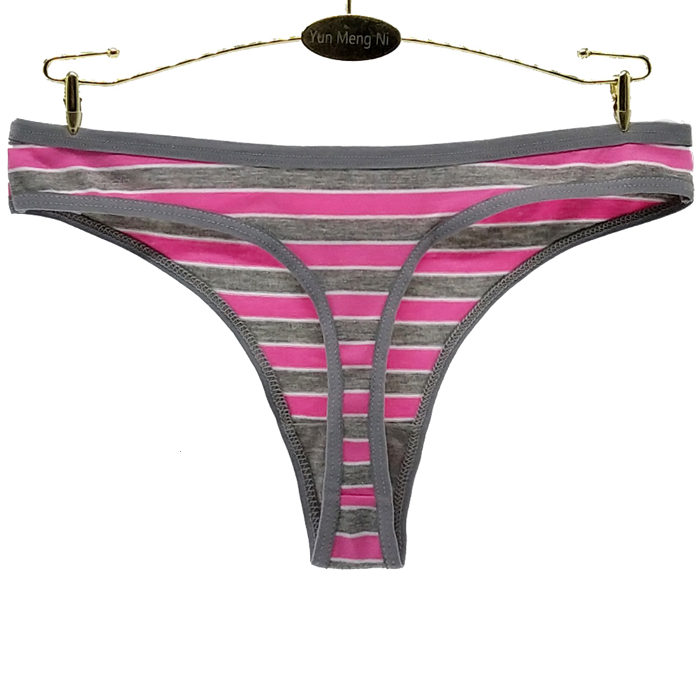 Women's Panties Fashion Striped G Strings Women Underwear Sexy Lingerie Femme Cotton Panties Woman Thongs Mujer Culotte Female 6Pcs/Set 230424