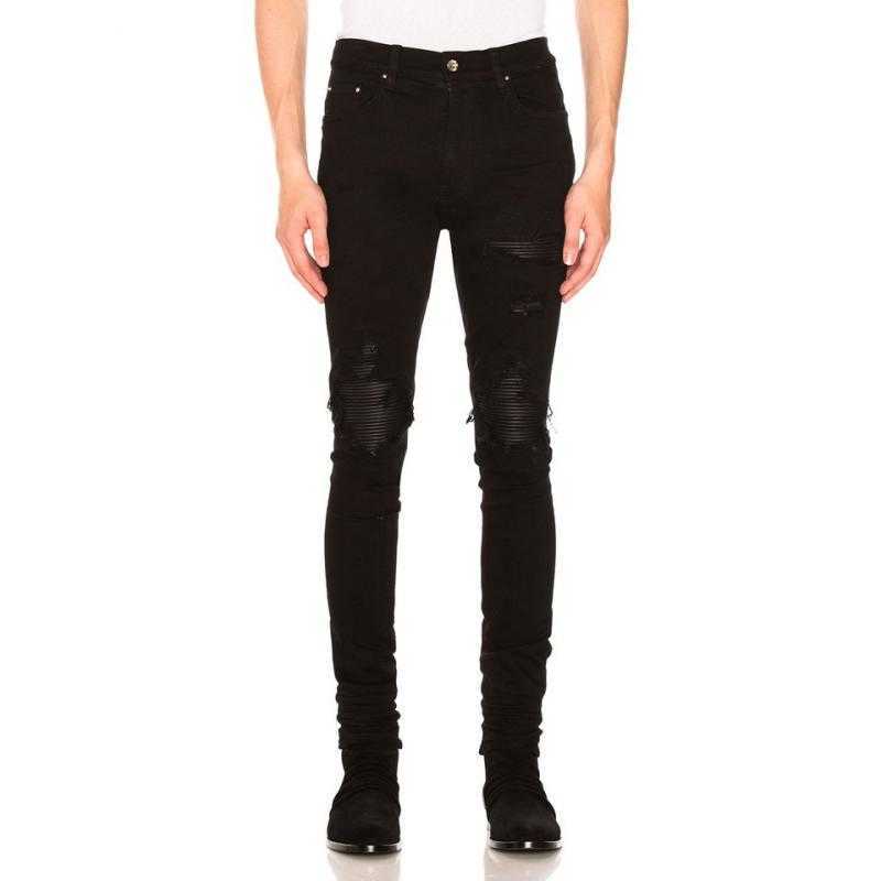 Designer Clothing Denim Pants Amiiri Jeans 23ss Black Patchwork Leather with Torn Holes Worn-out Ground Leather Slim Fitting Jeans Distressed Ripped Skinny
Designer Clothing Denim Pants Amiiri Jeans 23ss Black Patchwork Leather with Torn Holes Worn-out Ground Leather Slim Fitting Jeans Distressed Ripped Skinny