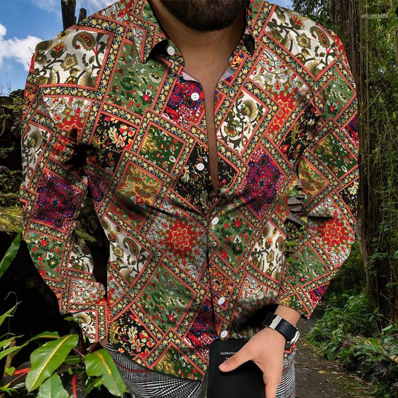 CNLONGBIDA Mens Casual Shirts Mens Summer Shirt Hawaiian Comfortable