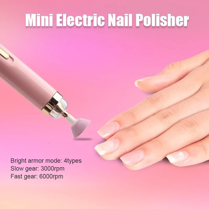 Nail Manicure Set 5 in 1 Electric Nail Polish Drill Machine With Light Portable Mini Electric Manicure Art Pen Tools For Gel Remover 231123