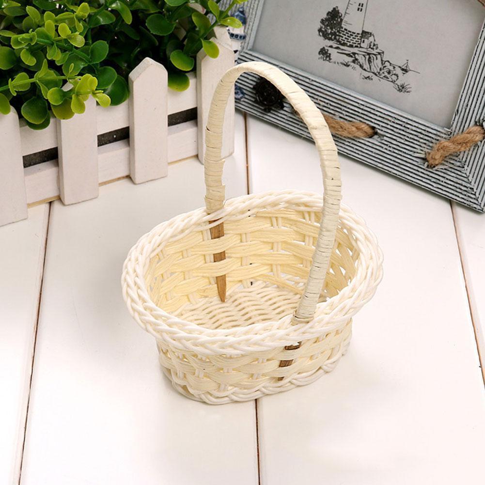Other Event Party Supplies Wedding Flower Basket Girl Lace Pearl Romantic White Decoration to Ceremony 230422