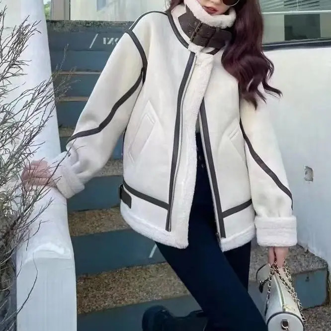 Women's Jackets Lamb Wool Fur Coat for Women in Autumn and Winter Loose Jackets Loose Korean Version Suit Jacket and Coat for Women tops 231123CJ