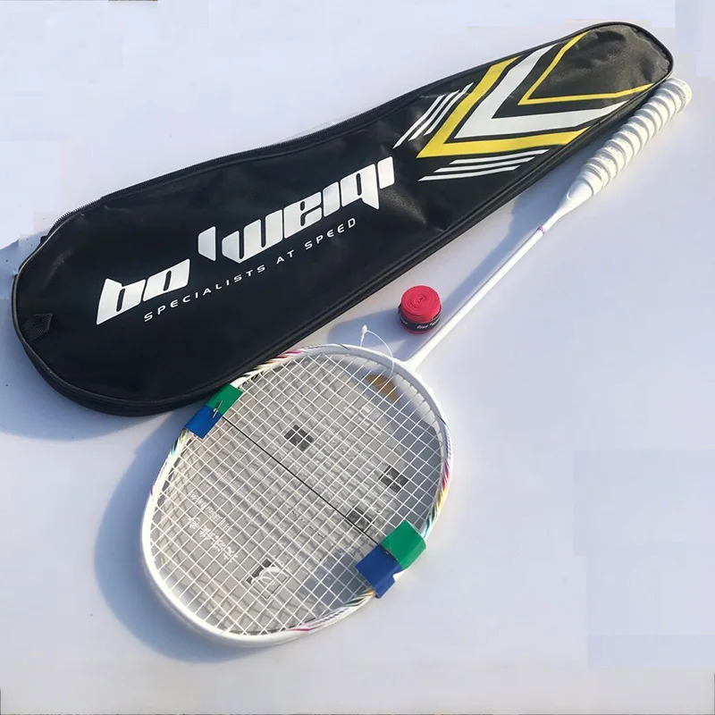 Badminton Rackets Badminton Rackets 8U Professional 100 Carbon Badminton Racket 2430lbs G5 Ultralight Offensive Racket Badminton Racquet Padel Trainin