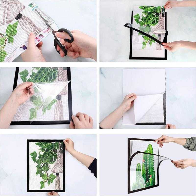 Update New 12X16in Magnetic Dia Art Frames Self-Adhesive Photo Frame Poster Picture Canvas Wall Sticker Living Room Home Decoration