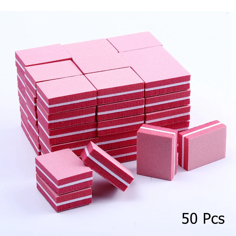 Nail Files 102550pcs lot Double-sided Mini Nail File Blocks Colorful Sponge Nail Polish Sanding Buffer Strips Polishing Manicure Tools 231123