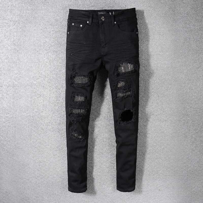 Designer Clothing Denim Pants Amiiri 2022 New Trend Fashion Slim Fit Small Feet with Brick Perforated Elastic Black Jeans Men Amiiri Distressed Ripped Skinny
Designer Clothing Denim Pants Amiiri 2022 New Trend Fashion Slim Fit Small Feet with Brick Perforated Elastic Black Jeans Men Amiiri Distressed Ripped Skinny