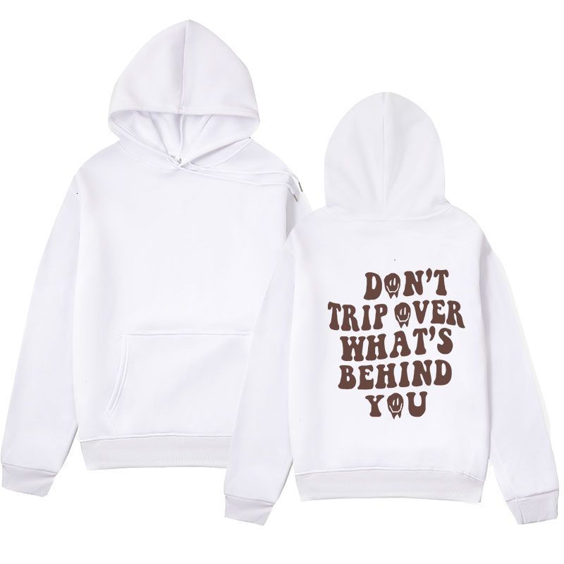 Women's Jackets Leisure 90s Girls and Boys 3D Letter Don't Go Beyond What's Behind You Y2K Gothic Couple Harajuku Women's Loose an