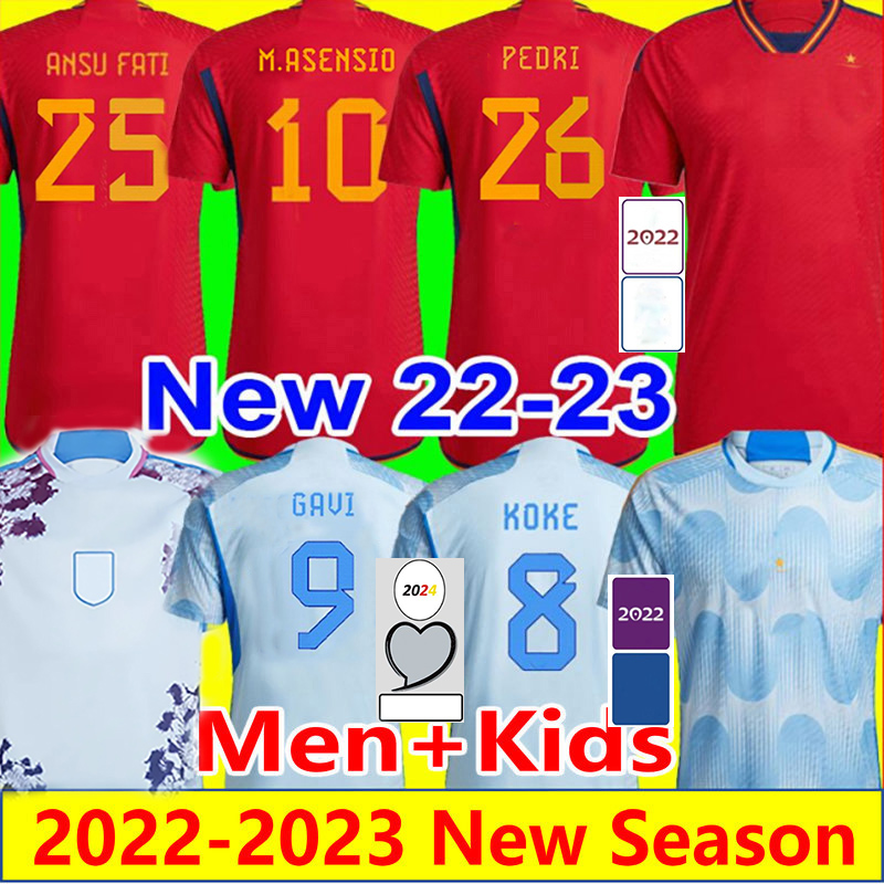 2023 Espana MORATA PEDRI GAVI soccer jerseys ASENSIO CARVAJAL FERRAN KOKE camisetas de futbol YEREMY ANSU FATI OLMO GAYA RODRIGO football shirt Women Men Kids set, Kids 22-23 home
2023 Espana MORATA PEDRI GAVI soccer jerseys ASENSIO CARVAJAL FERRAN KOKE camisetas de futbol YEREMY ANSU FATI OLMO GAYA RODRIGO football shirt Women Men Kids set, Kids 22-23 home