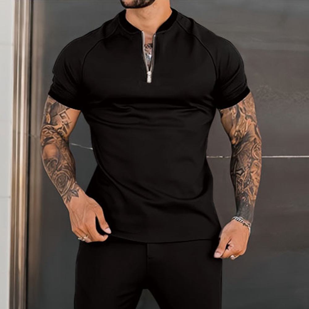 Men's Tracksuits Mens Jogger Outfits 2PCS Tracksuit Set Short Sleeve Knitted T Shirts Pants Sweatsuit Daily Clothing S-3XL For 230424