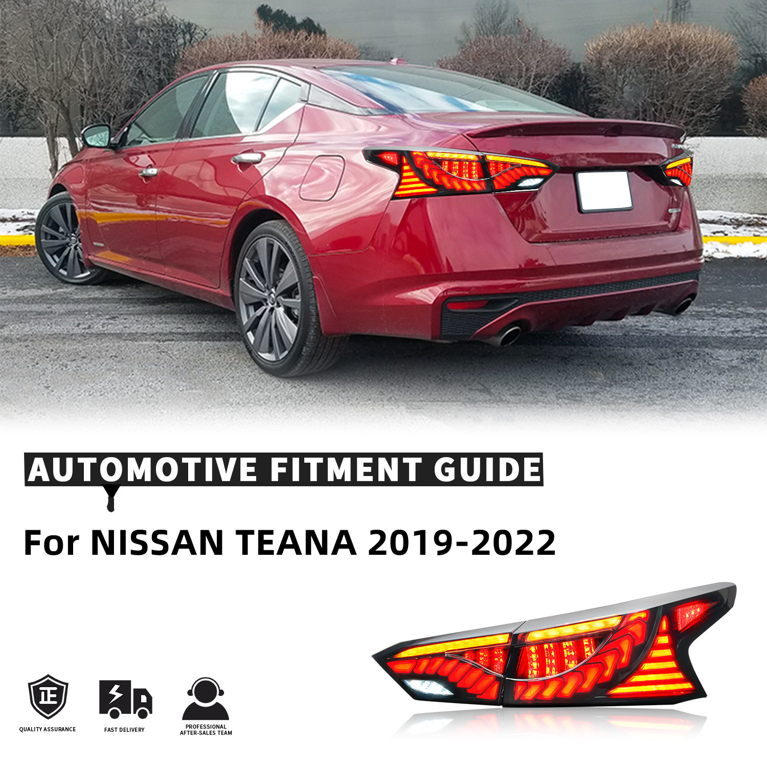 Taillight Assembly for Nissan TEANA 20 19-20 21 Animation LED Tail Lamp Rear Lamp Turn Signal Dynamic DRL Lights