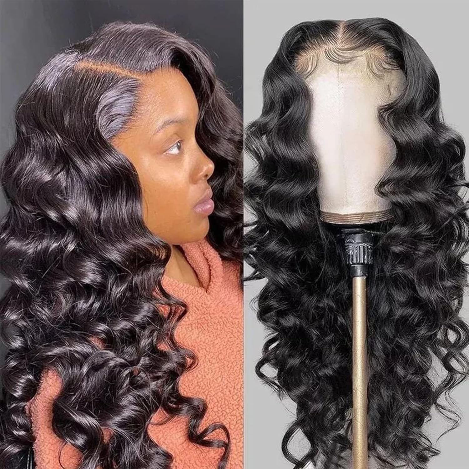 Loose Wave Lace Front Wigs Human Hair 150 Density 13x4 HD Full Lace Frontal Wig Pre Plucked with Baby Hair deep Wave Wig Wet Wavy Human Hair Wigs perr