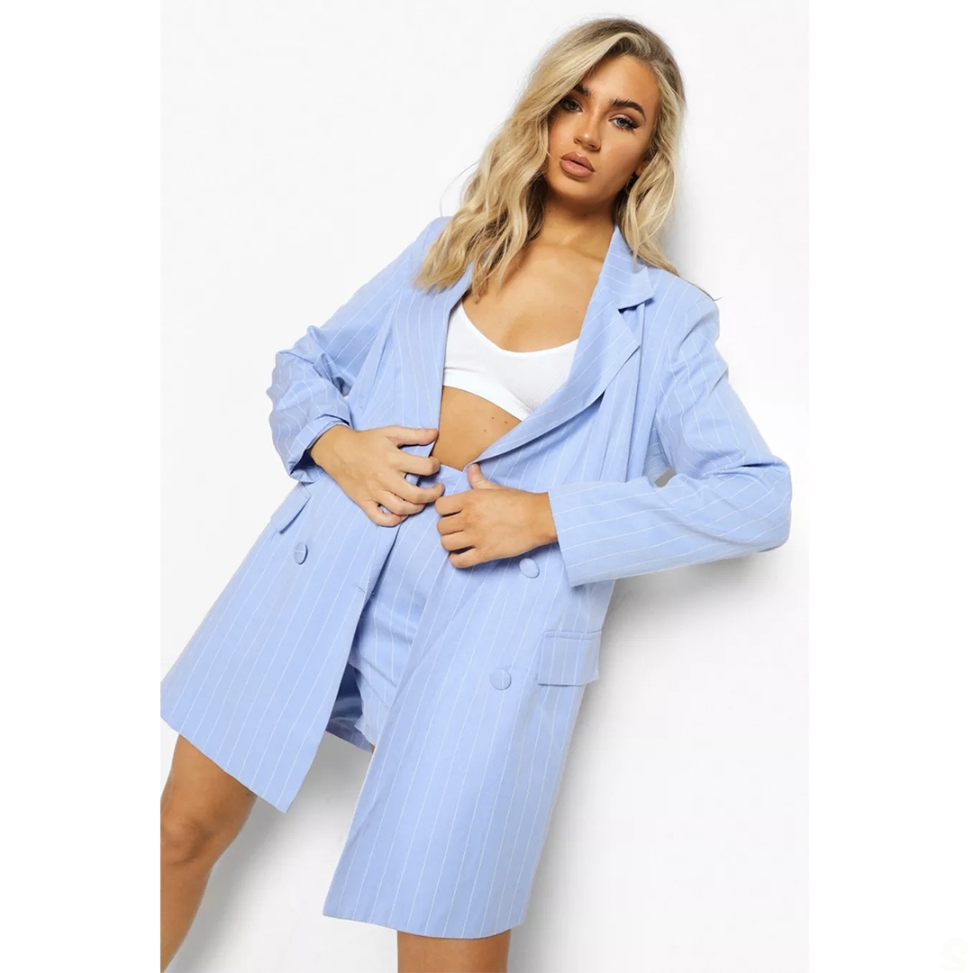 Summer Women Shorts Suits Set 2 Pieces Super Long Blazer Wide Leg Pants Custom Made Fashion Office Lady Party Prom Dress