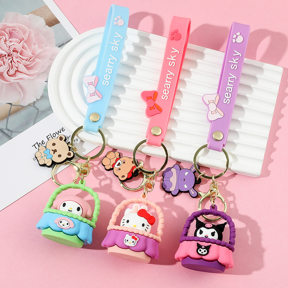 Fashion Kawaii Cat styles Character Jewelry KeyChains Backpack Car Fashion Key Ring Accessories kids gift