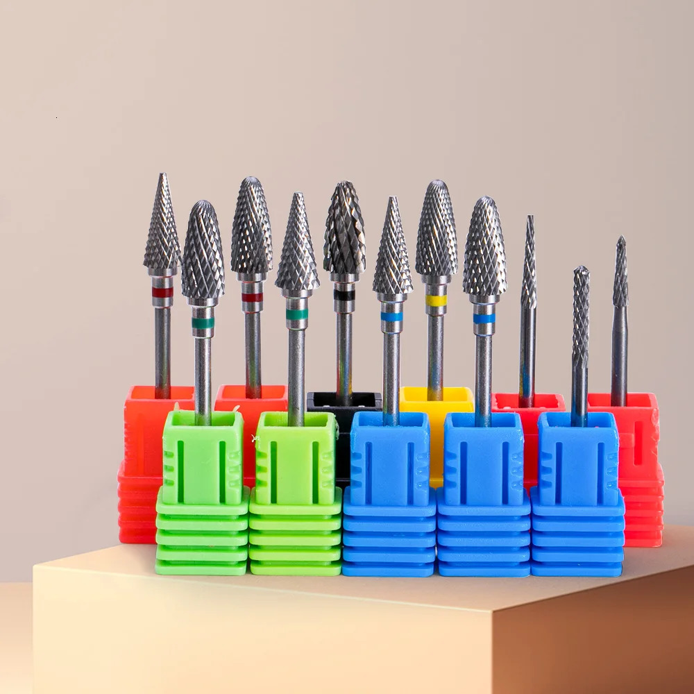 Nail Manicure Set Tungsten Nail Drill Bit Diamond Electric Manicure Drill Bits For Milling Cutter Nail Files Buffer Nail Art Equipment Accessory 23112