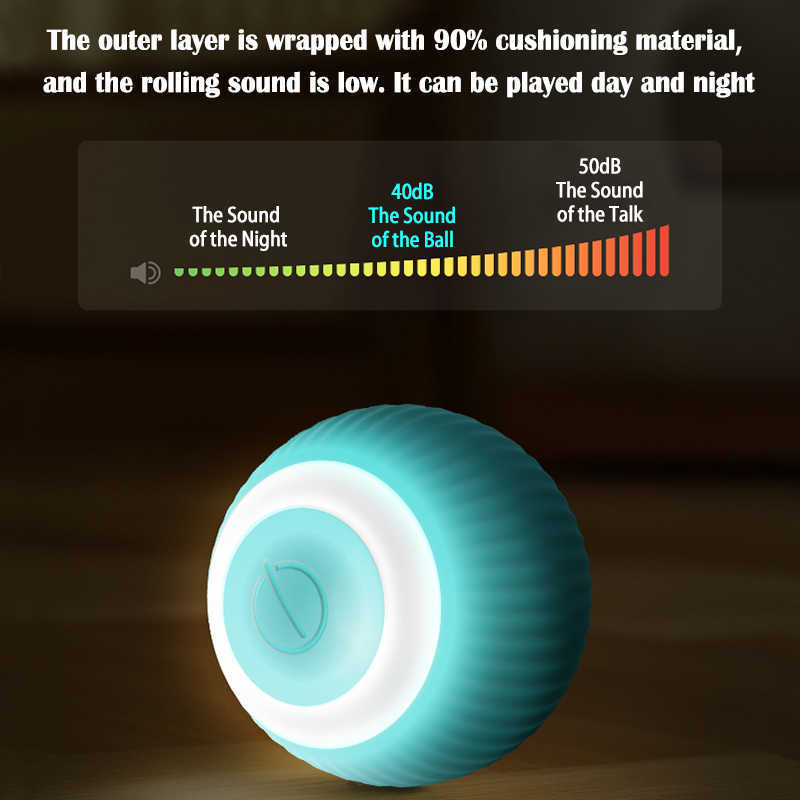 free shipping free shipping New Smart Auto-Rolling Electric Dog & Cat Ball Toy for Interactive I