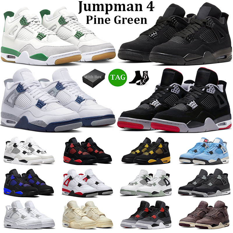 2023 Jumpman 4 Basketball Shoes Men Women 4s Pine Green Black Cat Thunder Military Black Midnight Navy White Oreo Mens Trainers Sport Sneakers, #4
2023 Jumpman 4 Basketball Shoes Men Women 4s Pine Green Black Cat Thunder Military Black Midnight Navy White Oreo Mens Trainers Sport Sneakers, #4