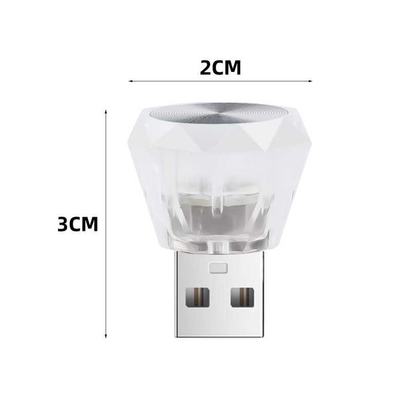 Mini USB LED Car Ambient Light Portable USB Plug Interior Decorative Lamps Auto PC Computer Universal Atmosphere Bulb