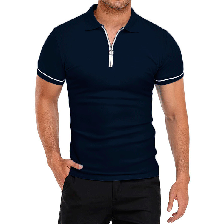 Men's Polos Euro size summer men's polo shirt thin short-sleeved t-shirt men's lapel solid color slim t-shirt top white red s-3xl 23042