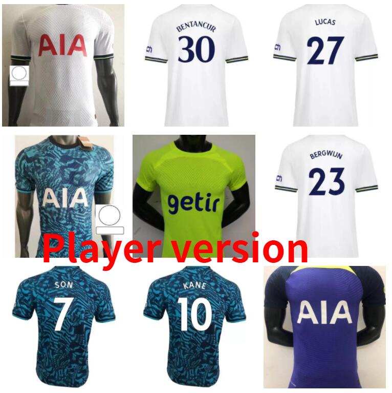 Player version Tottenham Spurs soccer jerseys 22 23 SON KANE HOJBJERG BERGWIJN BENTANCUR PERISIC 2022 2023 LUCAS RICHARLISON KULUSEVSKI football shirt uniforms
Player version Tottenham Spurs soccer jerseys 22 23 SON KANE HOJBJERG BERGWIJN BENTANCUR PERISIC 2022 2023 LUCAS RICHARLISON KULUSEVSKI football shirt uniforms