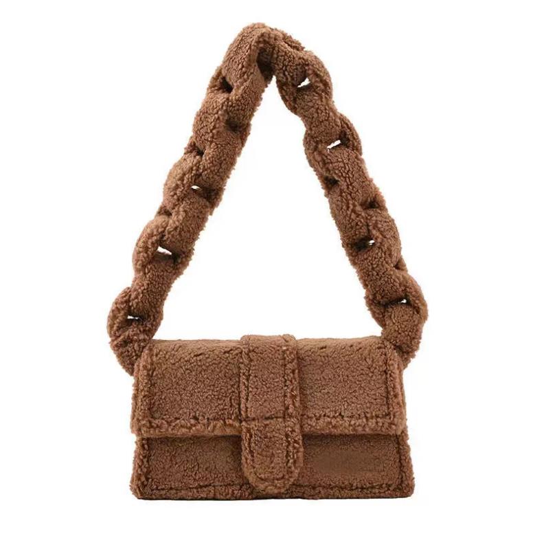 Autumn And Winter Bags Solid Color One Shoulder Portable Small Square Bag Designer Wool Bag Imitating Lamb Wool, Green
Autumn And Winter Bags Solid Color One Shoulder Portable Small Square Bag Designer Wool Bag Imitating Lamb Wool, Green
