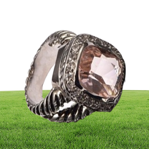 Morganite 925 Sterling Silver High Quantity Ring For Men and Women Fashion Jewelry Party Gift Size 6 7 8 9 10 F14615160471