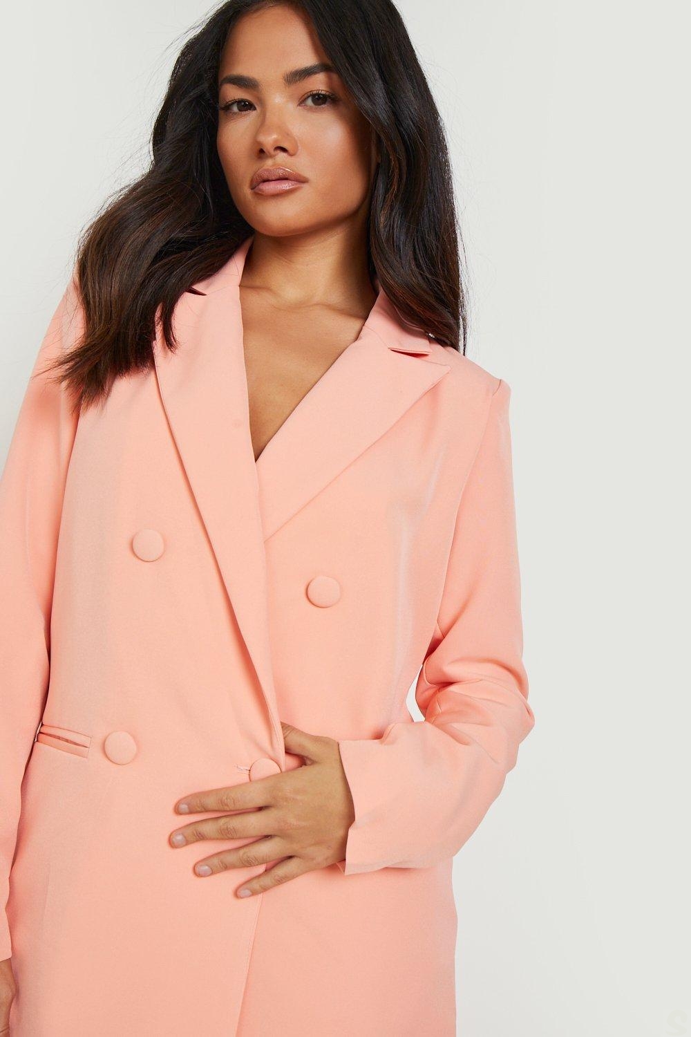 Summer Loose Women Pants Suits Set Double Breasted Super Long Blazer Wide Leg Custom Made Fashion Office Lady Party Prom Dress