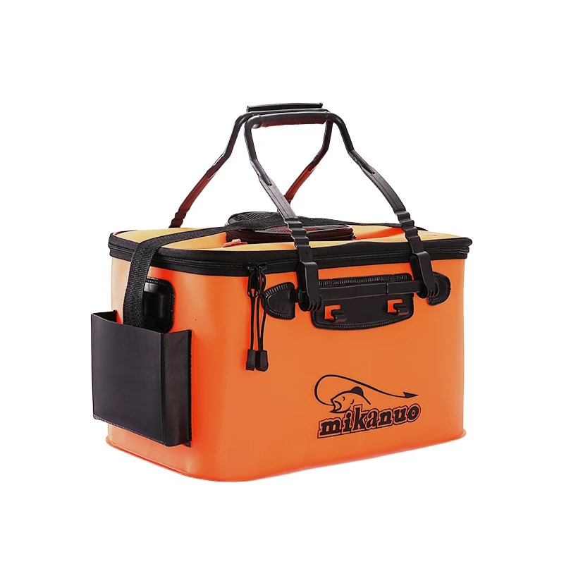 Fishing Accessories Mikanuo Fishing Bucket Folding Thickening Living Fish Bucket Portable EVA Water Tank Outdoor Fishing Tackle Live Fish Box 231123