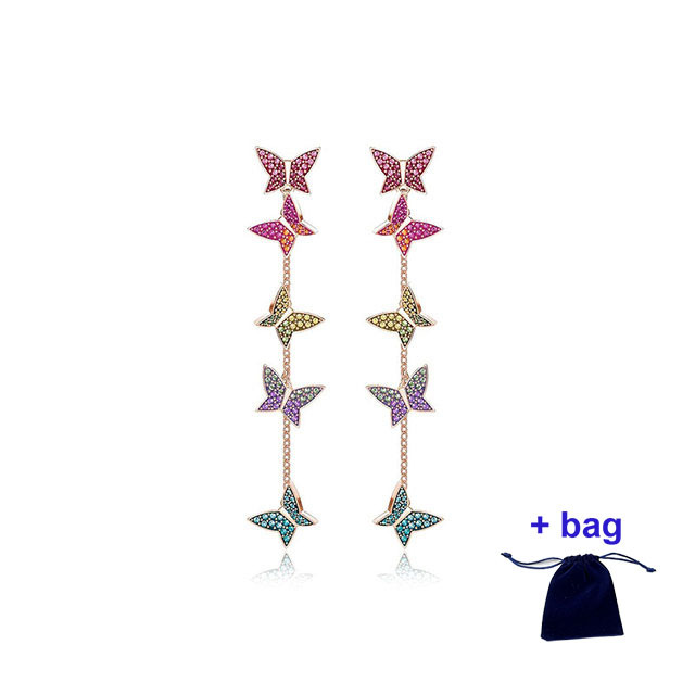 Fahmi SWA high quality fashion charm earrings drop earrings Lilia multicolored butterflies exquisite gift box free shipping
Fahmi SWA high quality fashion charm earrings drop earrings Lilia multicolored butterflies exquisite gift box free shipping