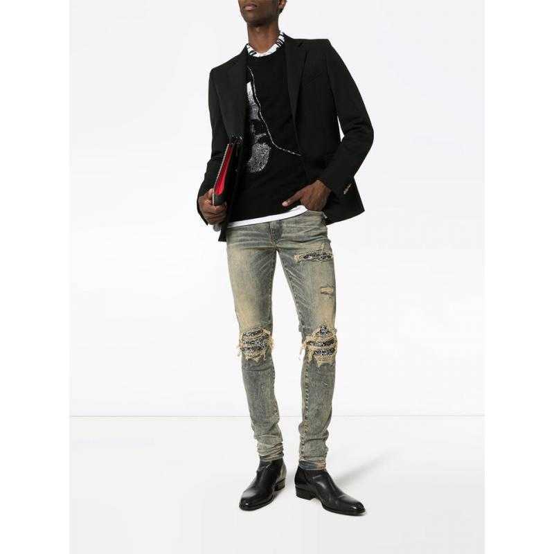 Designer Clothing Luxury Casual Fashion Denim Pants Amiiri High Street Yellow Mud Dirty Cashew Flower Slp Worn Old Stretch Slim Fit Fashion Small Foot Men's Jeans
Designer Clothing Luxury Casual Fashion Denim Pants Amiiri High Street Yellow Mud Dirty Cashew Flower Slp Worn Old Stretch Slim Fit Fashion Small Foot Men's Jeans
