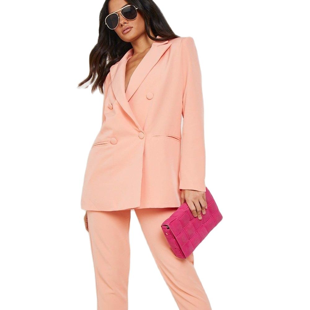 Summer Loose Women Pants Suits Set Double Breasted Super Long Blazer Wide Leg Custom Made Fashion Office Lady Party Prom Dress