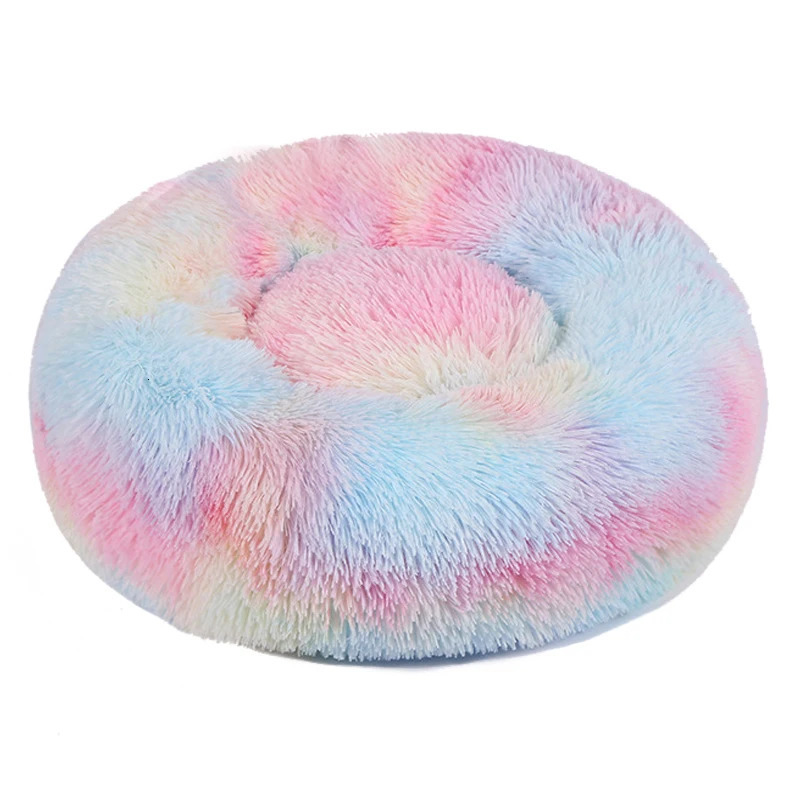 kennels pens Large Dog Bed Pet Sofa Mat for Dogs Cat Mats Long Plush Round Bed Winter Warm Sleeping Pet Nest Cushion Puppy Donut Calming Dogs 231123