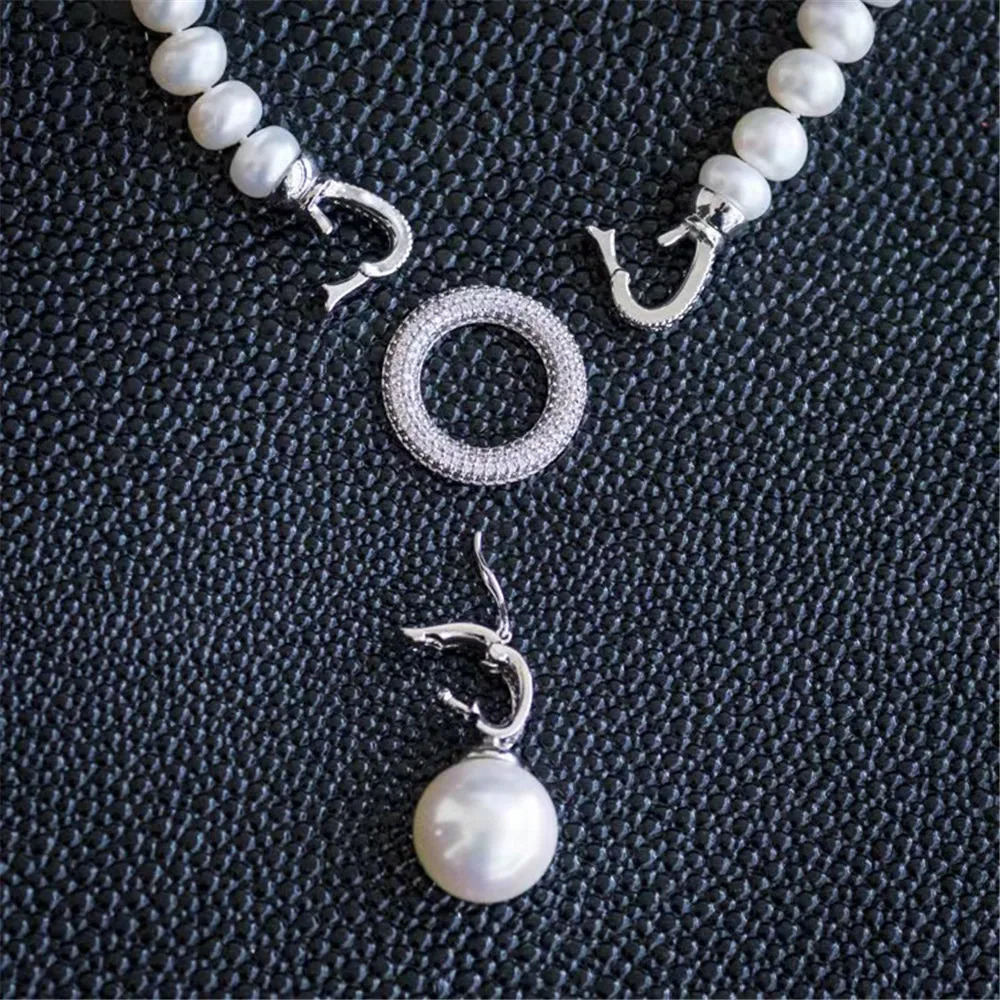 Beaded Necklaces YKNRBPH Nwest Real Freshwater Pearl Necklace For Women Elegant Micro-inlaid Zircon Detached Sweater Chain Fine Jewelry Gift 231124