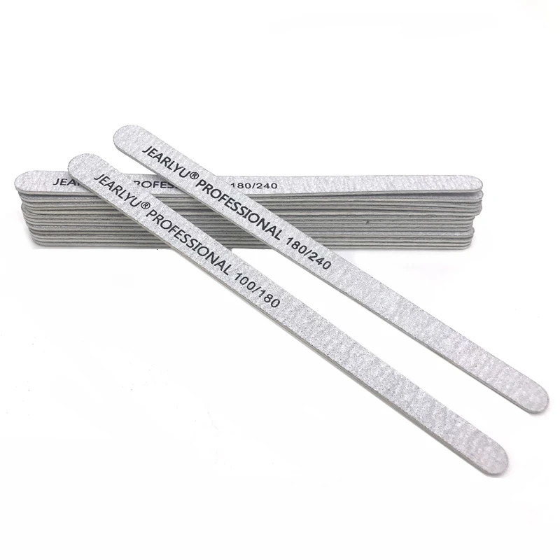 Nail Files 10 PcsLot Wooden Nail File 100180240 Grey Sandpaper Buffer Block Professional Pedicure Manicure Gel Polishing Files Tools Set 231123